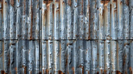 Rusted metal surface with numerous holes and dents. Weathered industrial texture.