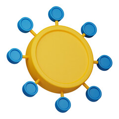 diagram 3d icon isolated on the transparent background