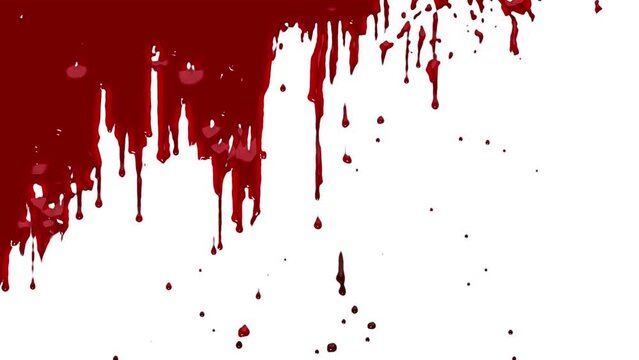 Blood dripping from Grunge Texture White Background