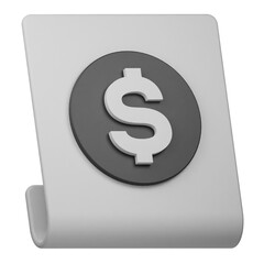 Fototapeta premium invoice 3d icon isolated on the transparent background