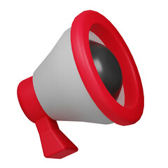 megaphone 3d icon isolated on the transparent background