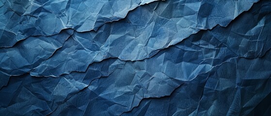 Fototapeta premium blue paper texture background. abstract monochrome layer. empty space concept.