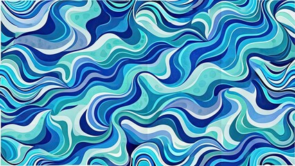 an abstract background with wavy patterns in blue and aqua tones, evoking the flow of water.