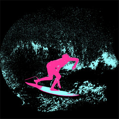 surfista, tabla de surf, vector, surf, ola, surfer, grafico, mar,  deporte