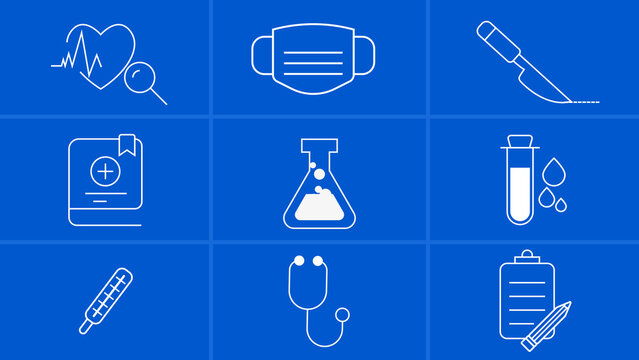 Medical Equipment Line Icons
