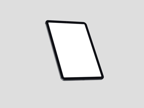 Realistic tablet mockup illustrations, isolated on a clean white background with blank screens. Perfect for presenting your digital content with elegance and professionalism.
