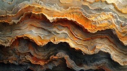 Obraz premium A captivating depiction of transformative textures, showing a surface in the midst of dynamic change. The transition between smooth and rough textures is fluid and natural, emphasizing the perpetual