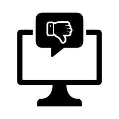 feedback dislike social media icon vector illustration design template