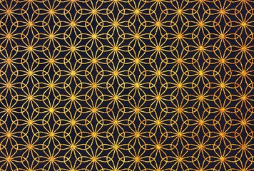 ラメグリッター_輪違い麻の葉_黒背景