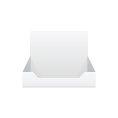 Empty cardboard POS POI blank display show box holder for sale. Vector