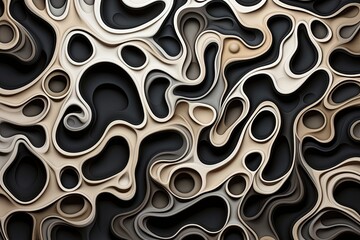 Dynamic and interconnected pattern.