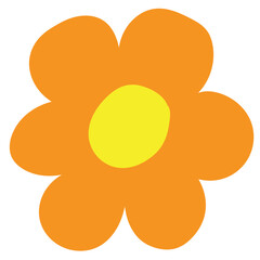 Hand drawn simple flower