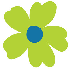 Hand drawn simple flower