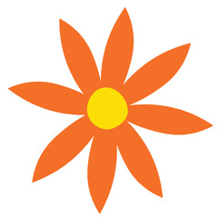 Hand drawn simple flower