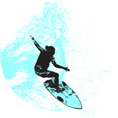 surfista, tabla de surf, vector, surf, ola, surfer, grafico, mar,  deporte