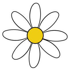 Hand drawn simple flower