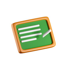 Black Board 3D Render Isolated Images