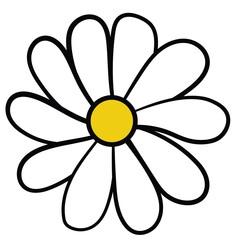 Hand drawn simple flower