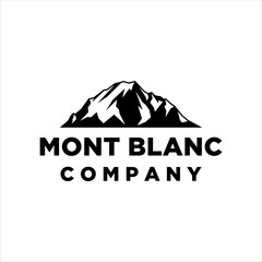 Mont blanc vector logo with elegant style design