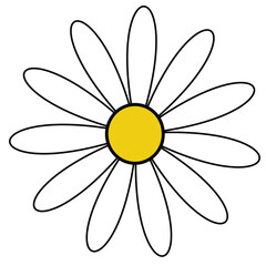 Hand drawn simple flower