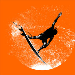 surfista, tabla de surf, vector, surf, ola, surfer, grafico, mar,  deporte