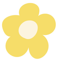 Hand drawn simple flower