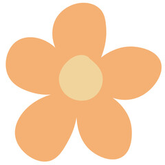Hand drawn simple flower