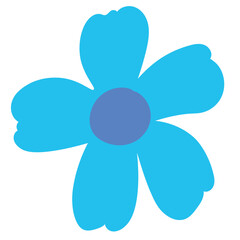 Hand drawn simple flower