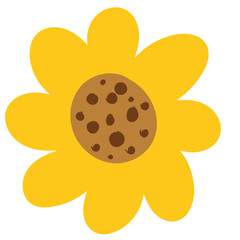 Hand drawn simple flower