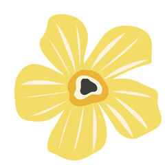 Hand drawn simple flower