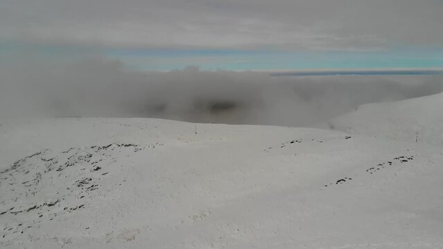 Aerial video of Costilla Peak in the Bucegi Mountains, Romania
