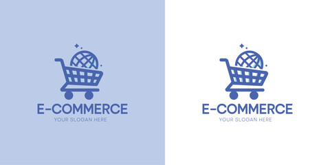 Online Shop Logo designs Template, set of Vector illustration,