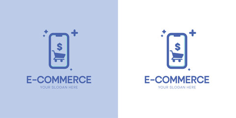 Online Shop Logo designs Template, set of Vector illustration,