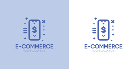 Online Shop Logo designs Template, set of Vector illustration,