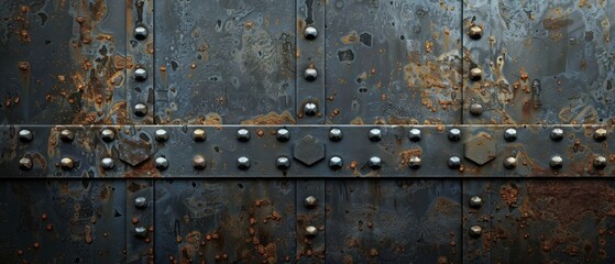 Fototapeta premium Old Metal Background. Large multiple image stich.