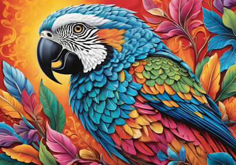 Obraz premium blue and yellow macaw