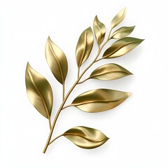 golden laurel wreath isolated
