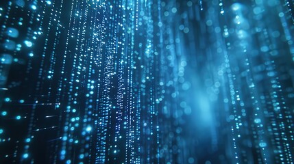 Data Charts Theme: Blue Tones, Technological Sense, Lines, Particles, Ambient Light, Mysterious Atmosphere