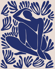 Blue human body expression shape vector
