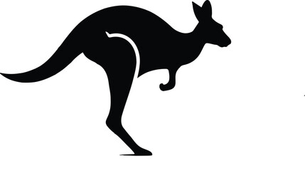 Kangaroo silhouette vector image