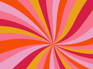 Vintage retro banner background. Colorful grunge wave wallpaper. Vector illustration. Twist party backround pattern.