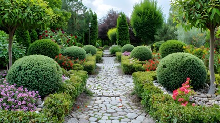 Obraz premium Landscape design with symmetrical figures made img