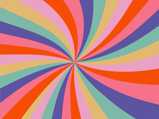 Vintage retro banner background. Colorful grunge wave wallpaper. Vector illustration. Twist party backround pattern.