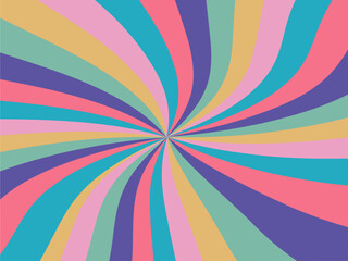 Vintage retro banner background. Colorful grunge wave wallpaper. Vector illustration. Twist party backround pattern.