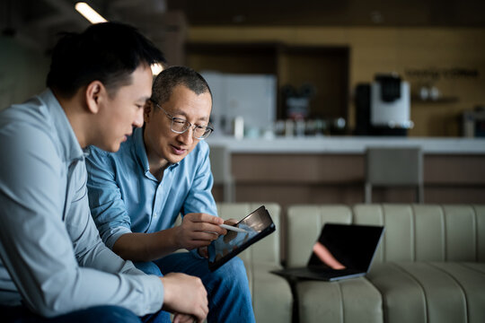 businessman coworking in open office