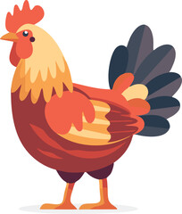 Rooster Cartoon Vector Illustration