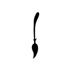 witch broom silhouette 