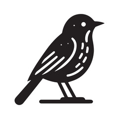 Black silhouette of bird vector illustration design.