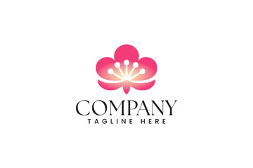 beauty jasmine flower and leaf modern logo design for fashion boutique florist