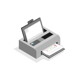 Printer that can print in color and black and white icons vector.